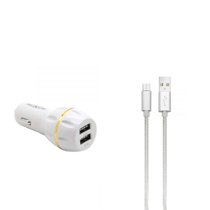 شارژر فندکی موکسوم مدل MOXproSD2VC-6 به همراه کابل تبدیل Micro-Usb